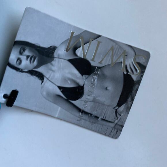 Victoria's Secret L Leopard Cheetah Print Triangle Bikini Top Swim Black Purple - Picture 11 of 12